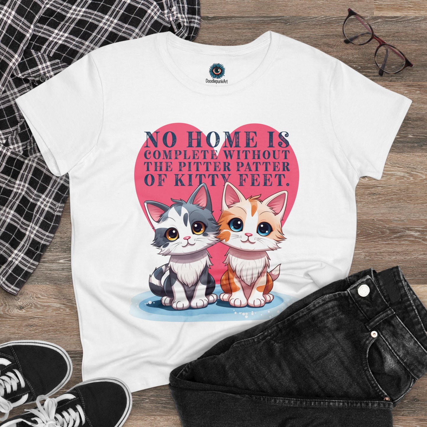 Cute Kitty Women’s T-Shirt | Original Kitten Design | Cat Lover Shirt | Perfect Gift for Cat Moms