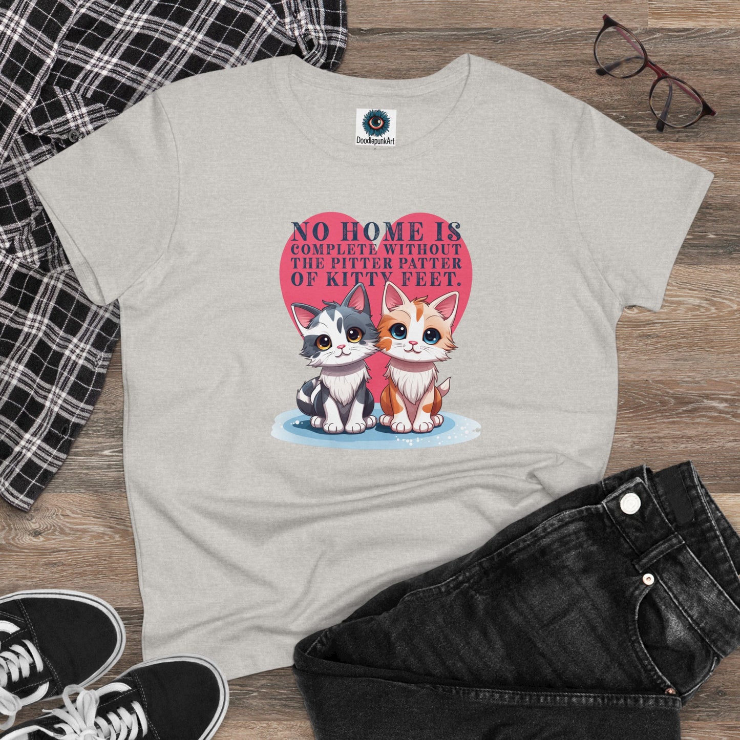 Cute Kitty Women’s T-Shirt | Original Kitten Design | Cat Lover Shirt | Perfect Gift for Cat Moms
