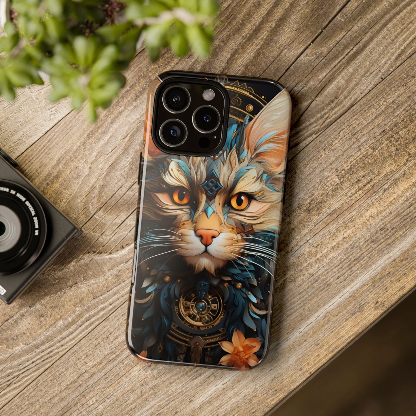 Zen Kitty Tough Phone Case for iPhone, Samsung Galaxy & Google Pixel - Durable, Cat Art, Vibrant Colors, Scratch-Resistant