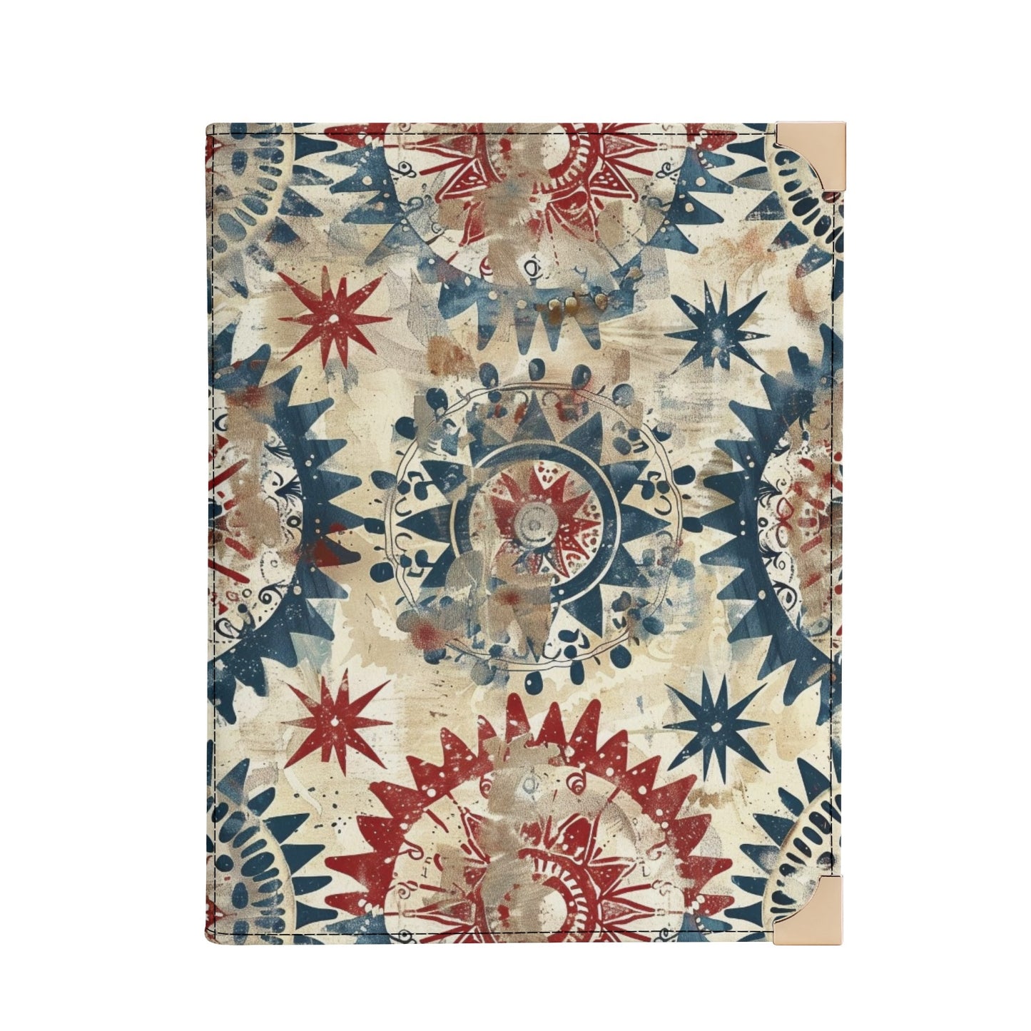 Rustic Americana Quilt Book Cover Purse - Patriotic Bible Cover Shoulder Bag in Red White and Blue