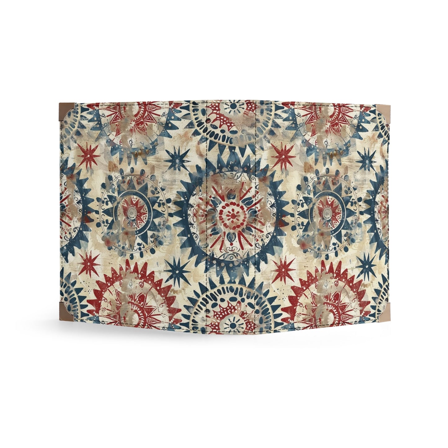 Rustic Americana Quilt Book Cover Purse - Patriotic Bible Cover Shoulder Bag in Red White and Blue