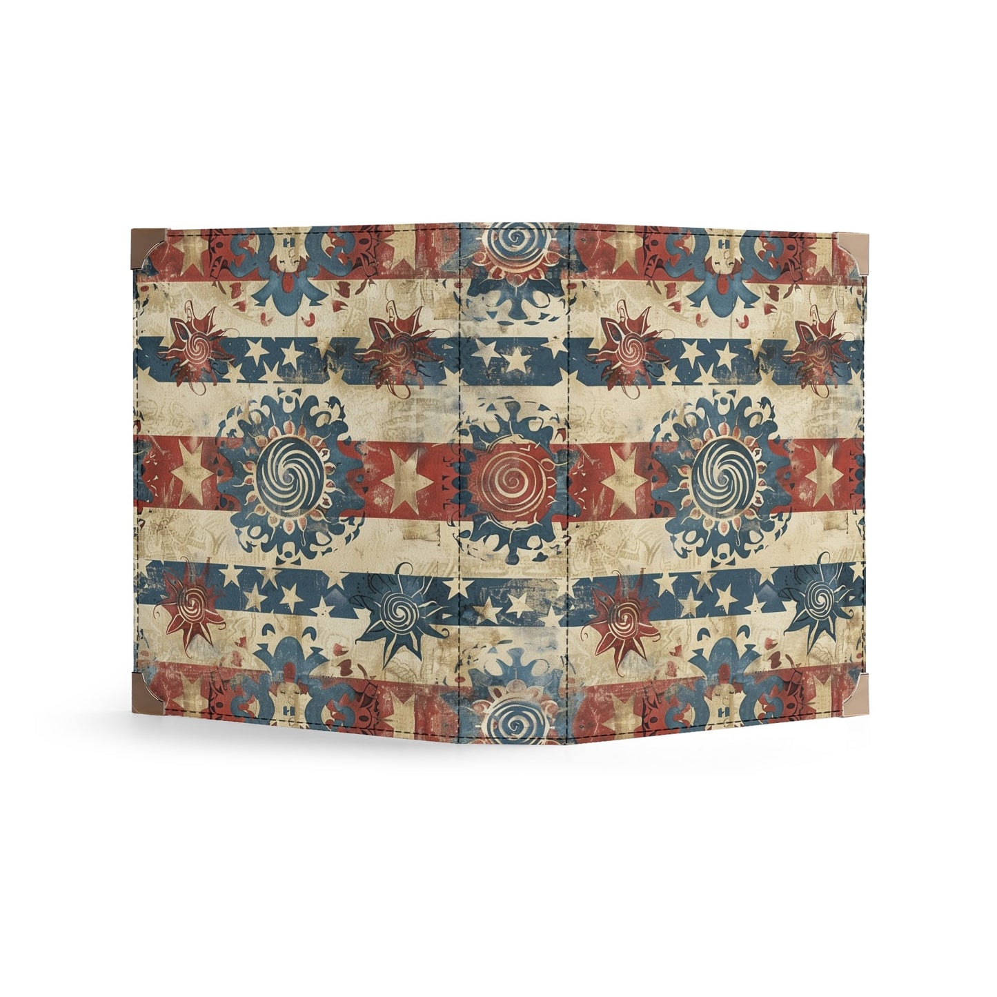 Americana Swirl Mandala Book Cover Purse - Bible Crossbody Bag in Red White and Blue