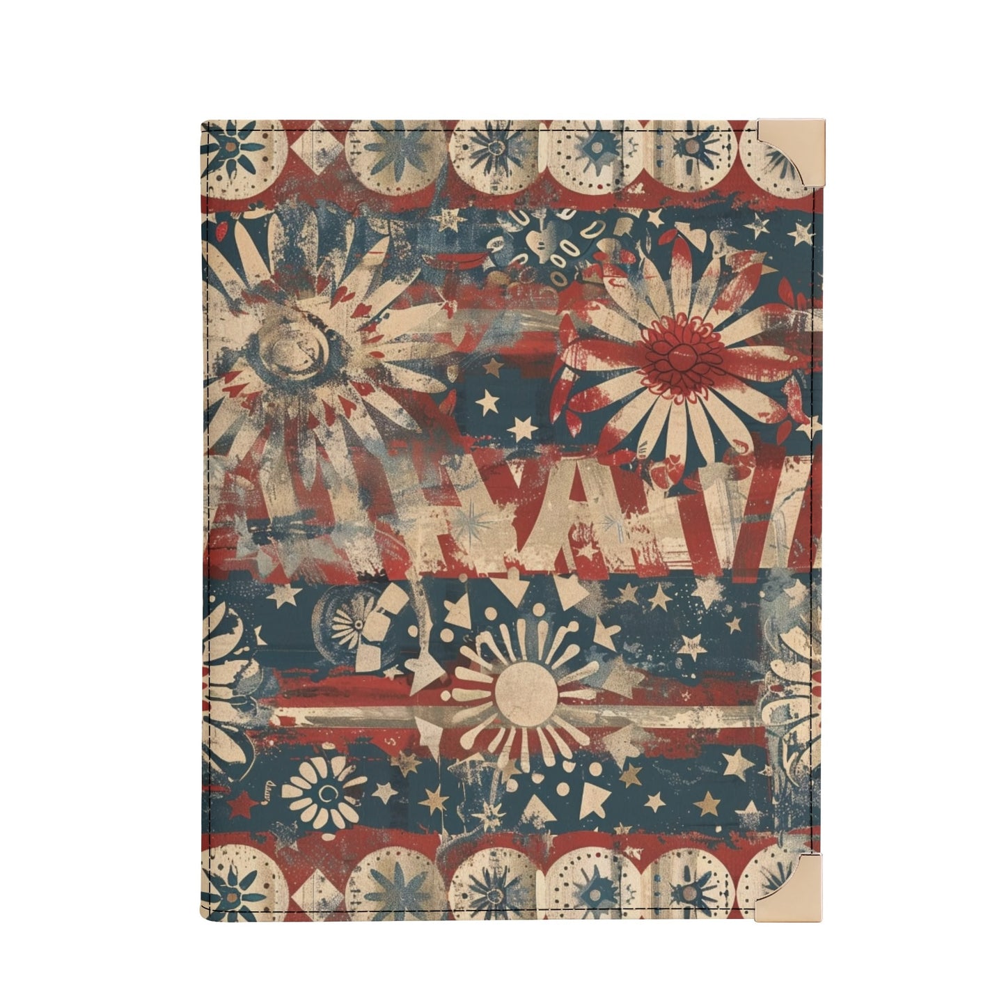 Patriotic Starburst Americana Book Cover Purse - Bible Cover Handbag Crossbody Bag for Literary Lovers in Red White and Blue
