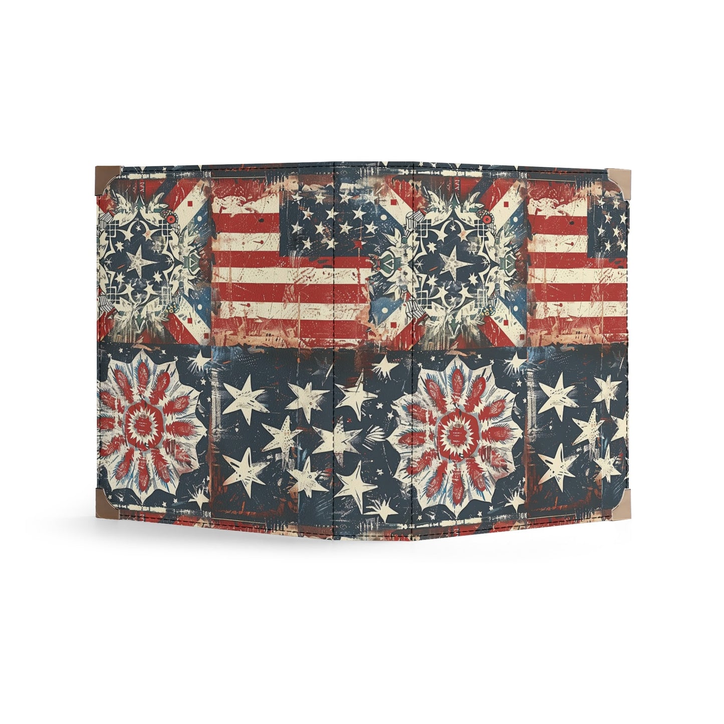 Vintage Americana Bible Cover Purse – Patriotic Folk Art Book Cover Crossbody Bag