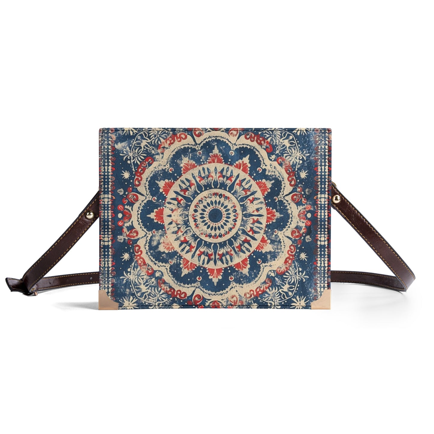 Patriotic Mandala Bible Cover Purse – Americana Charm Book Bag Crossbody in Red White and Blue
