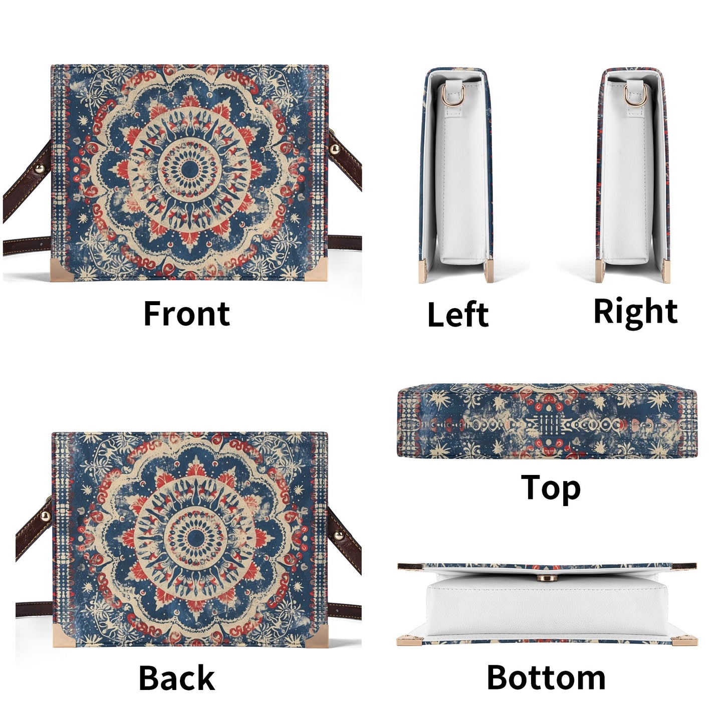 Patriotic Mandala Bible Cover Purse – Americana Charm Book Bag Crossbody in Red White and Blue