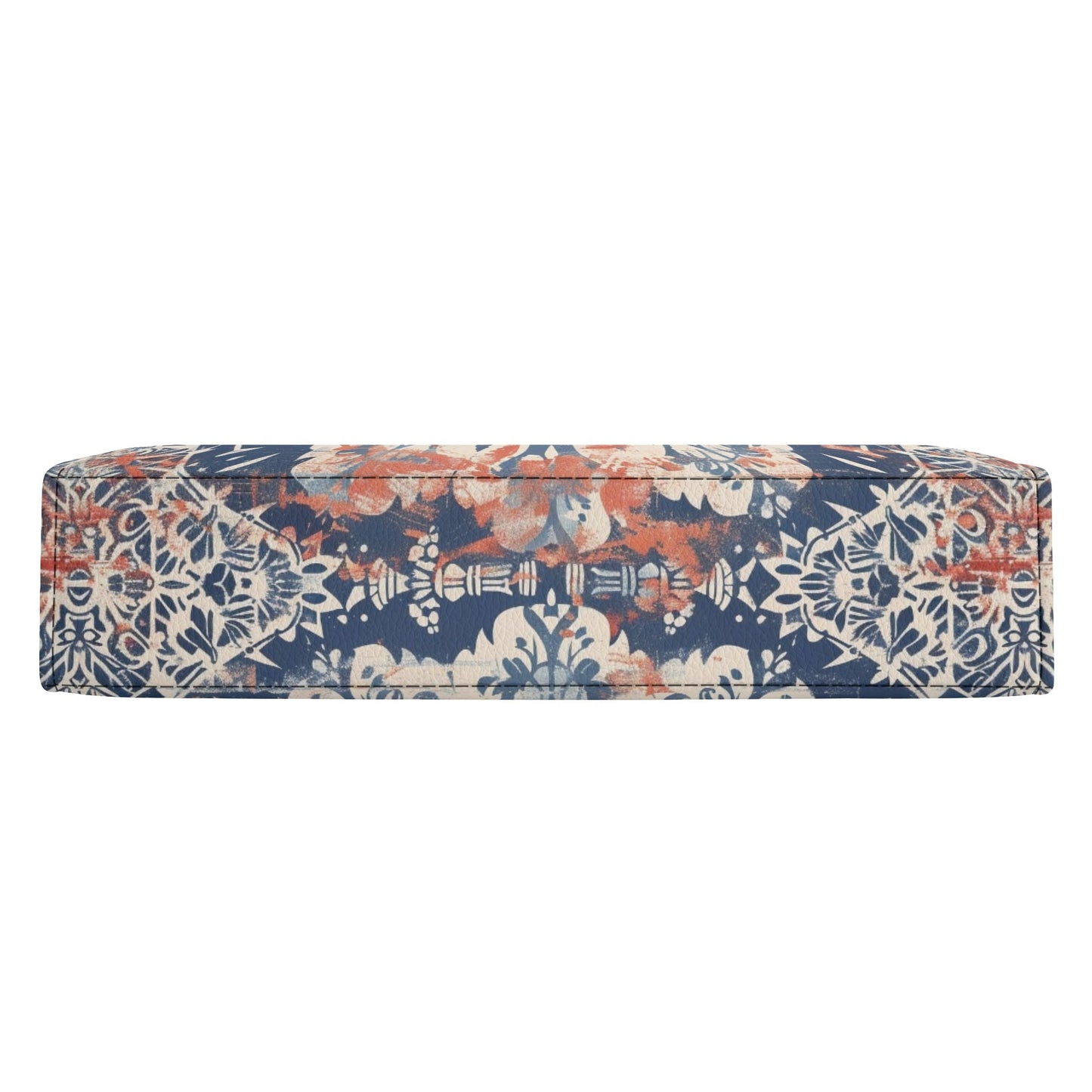Vintage Floral Bible Cover Purse – Blue and Coral Mandala Design