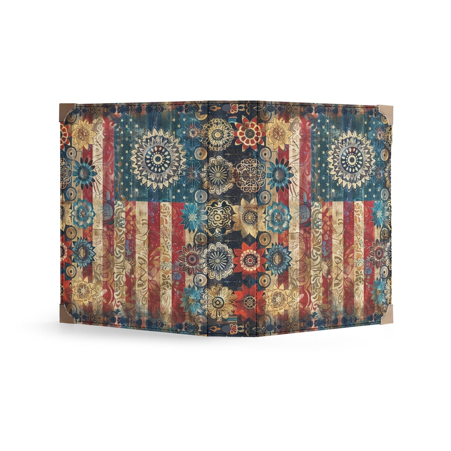 Vintage Floral Flag Bible Cover Purse – Patriotic Design