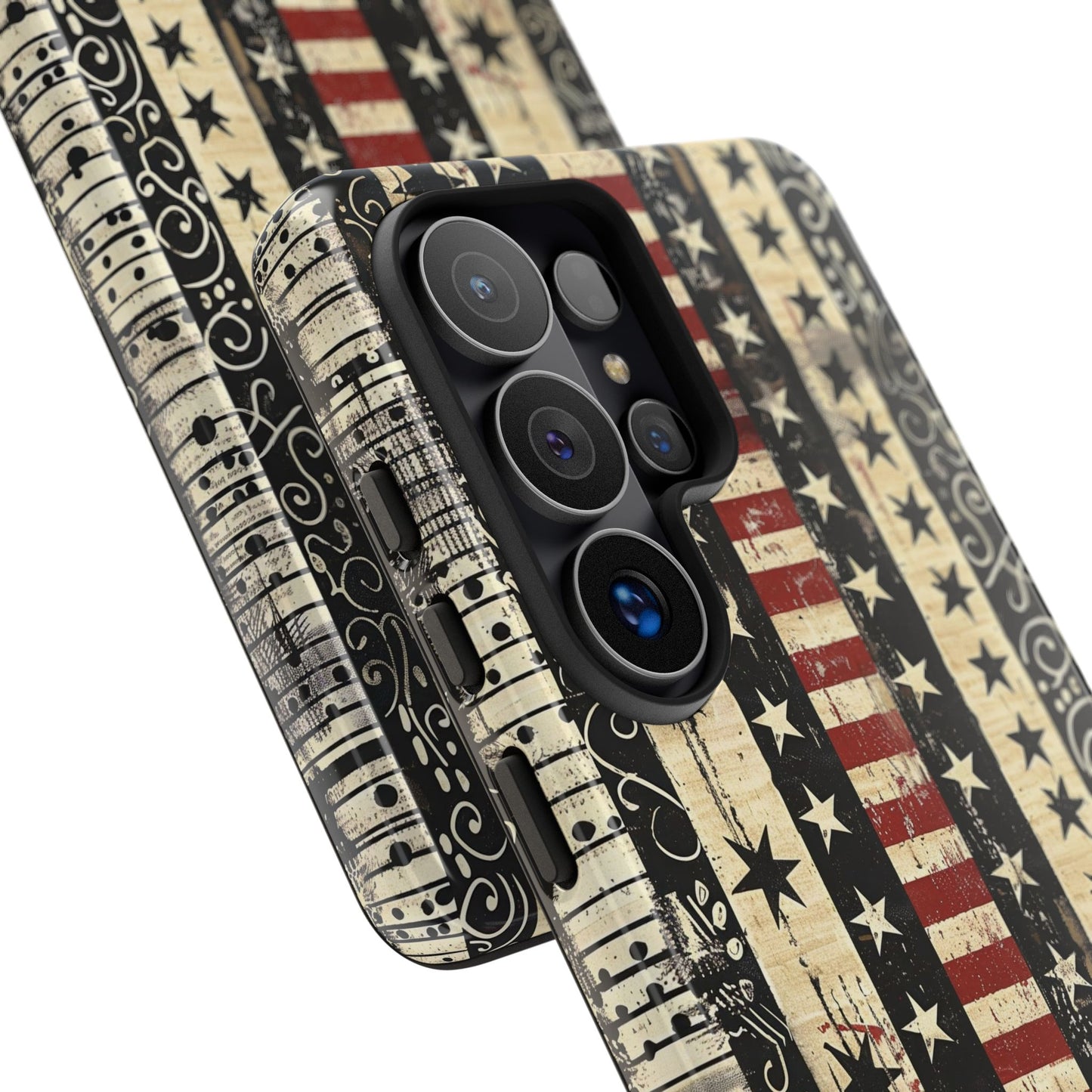 Vintage American Flag Phone Case — Patriotic Tough Case with Distressed Stars & Stripes