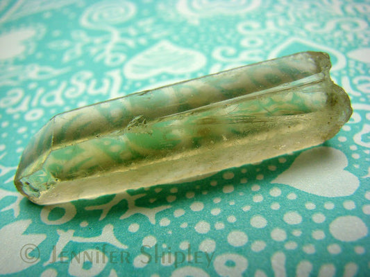 Unheated untreated lemon citrine crystal specimen with a cool lemon yellow color with a greenish tint and parallel m-faces