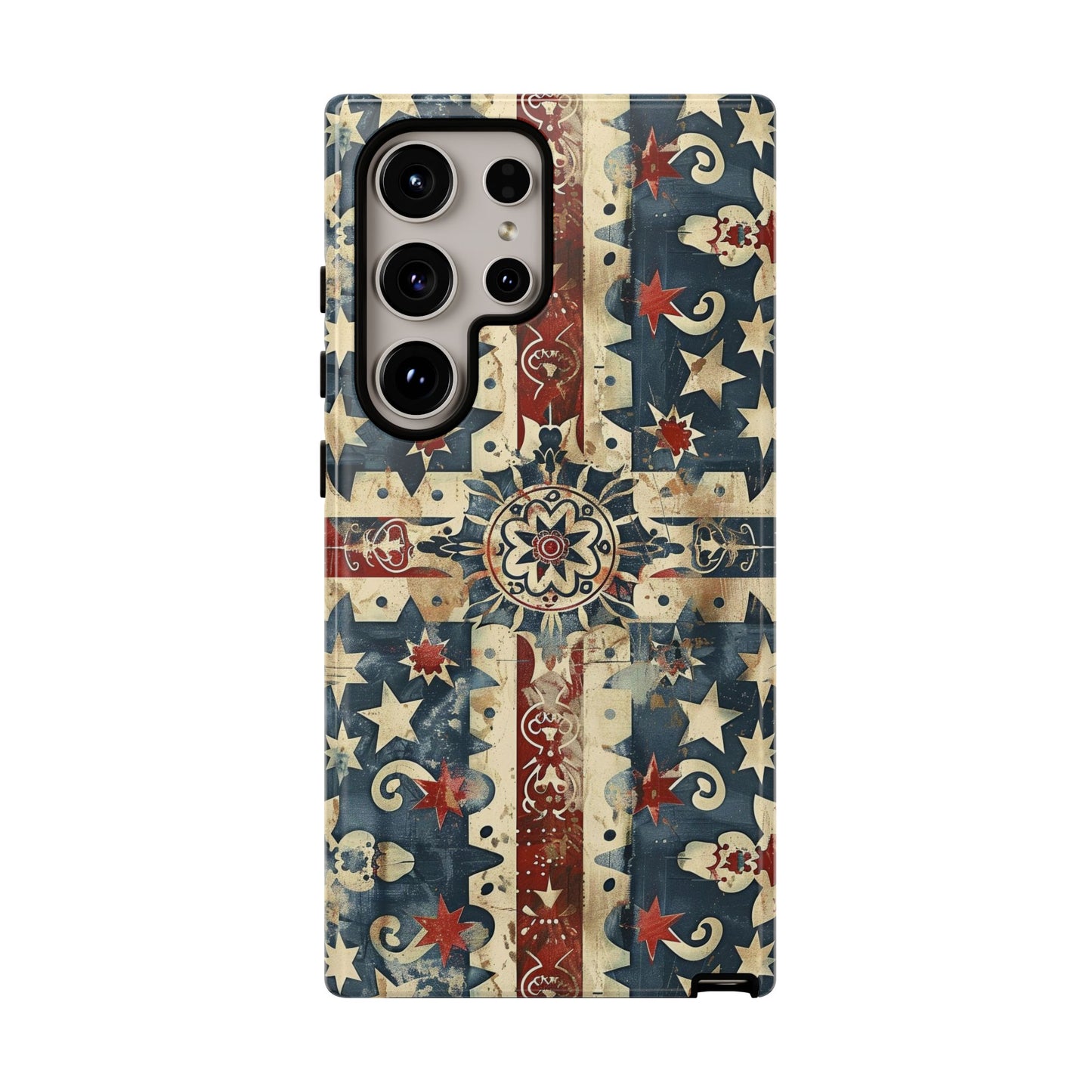 Patriotic Vintage Mandala Phone Case — Tough Protective Cover