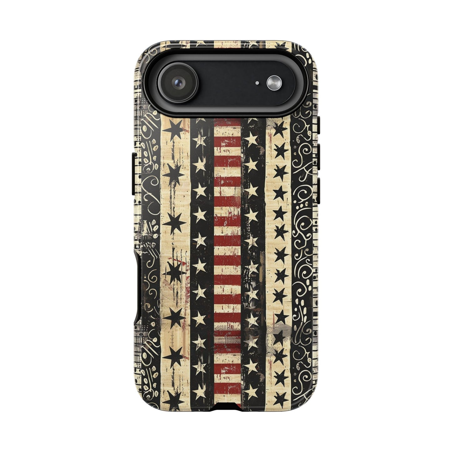 Vintage American Flag Phone Case — Patriotic Tough Case with Distressed Stars & Stripes