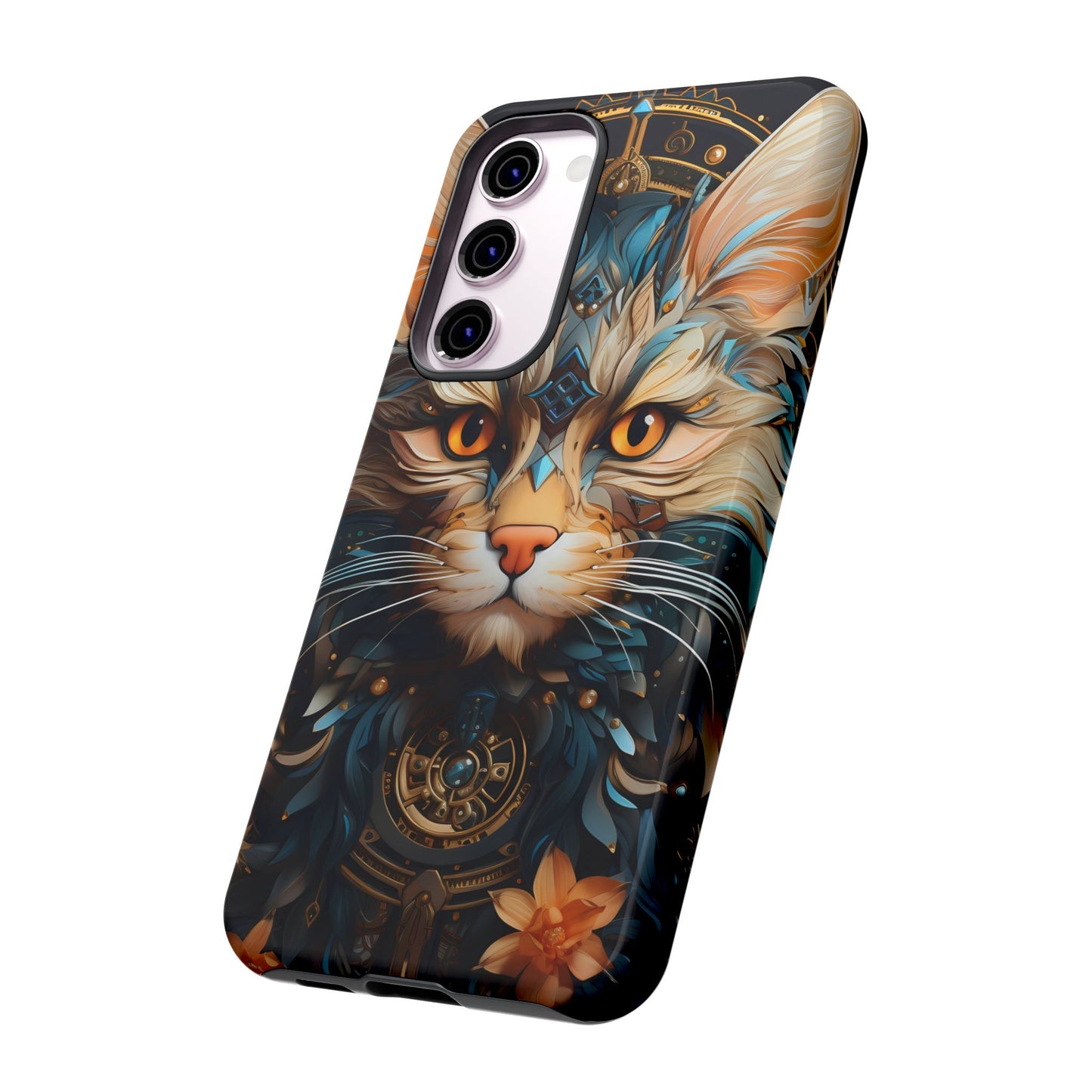 Regal Kitty Tough Phone Case for iPhone, Samsung Galaxy & Google Pixel - Durable, Cat Art, Vibrant Colors, Scratch-Resistant