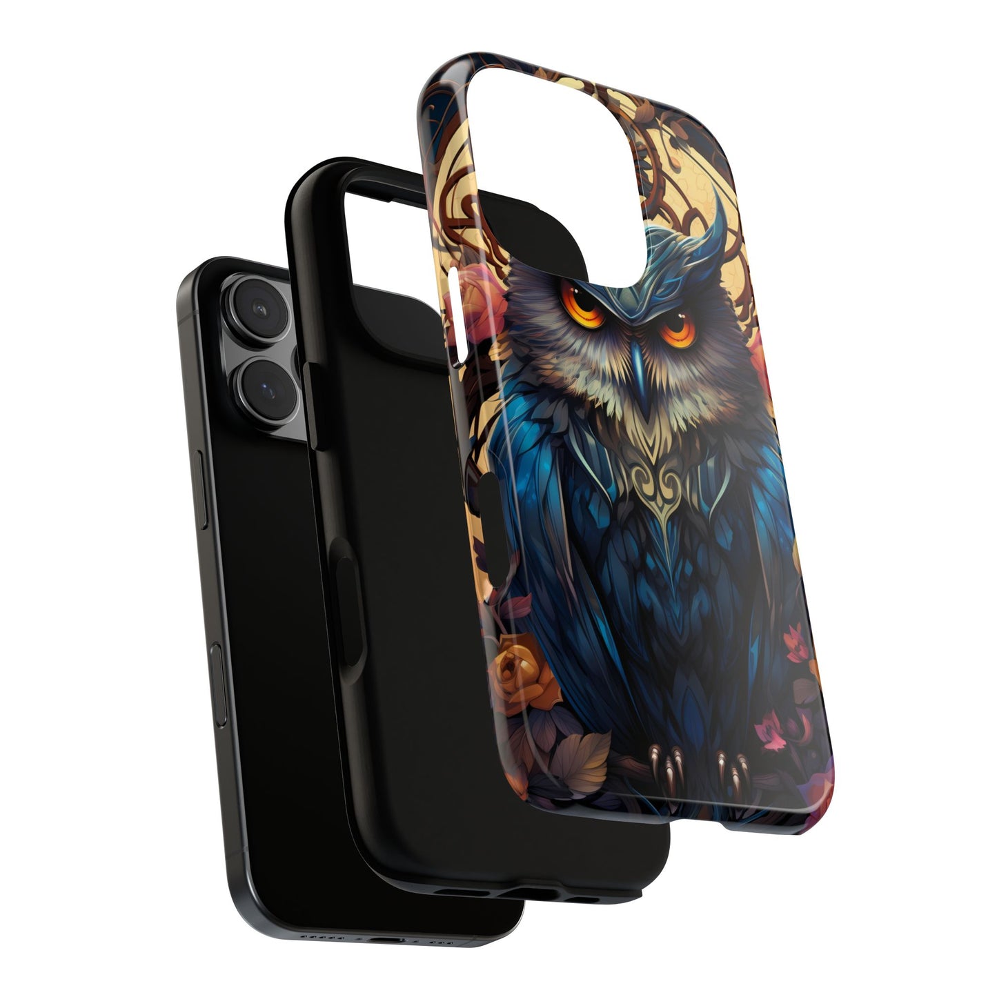 Autumn Owl Tough Phone Case: Unique Artistic Owl Design for iPhone, Samsung Galaxy & Google Pixel – Durable & Original Art