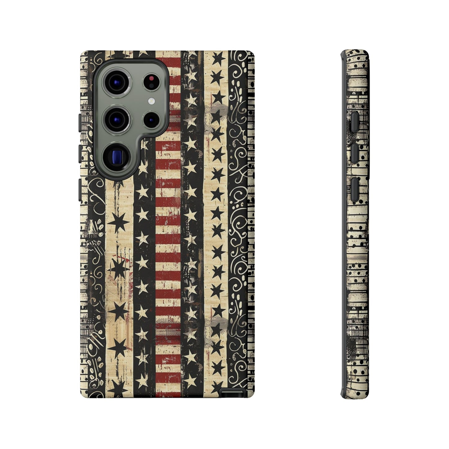 Vintage American Flag Phone Case — Patriotic Tough Case with Distressed Stars & Stripes