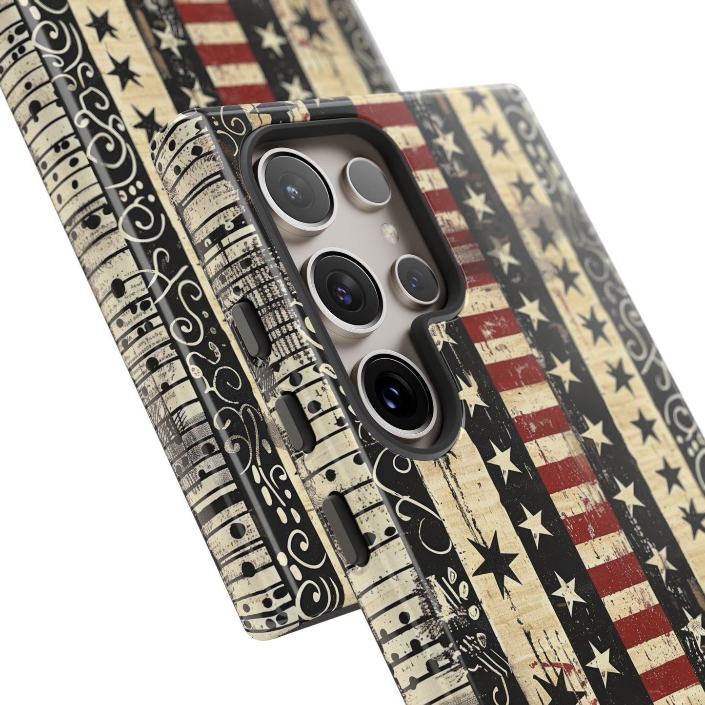 Vintage American Flag Phone Case — Patriotic Tough Case with Distressed Stars & Stripes