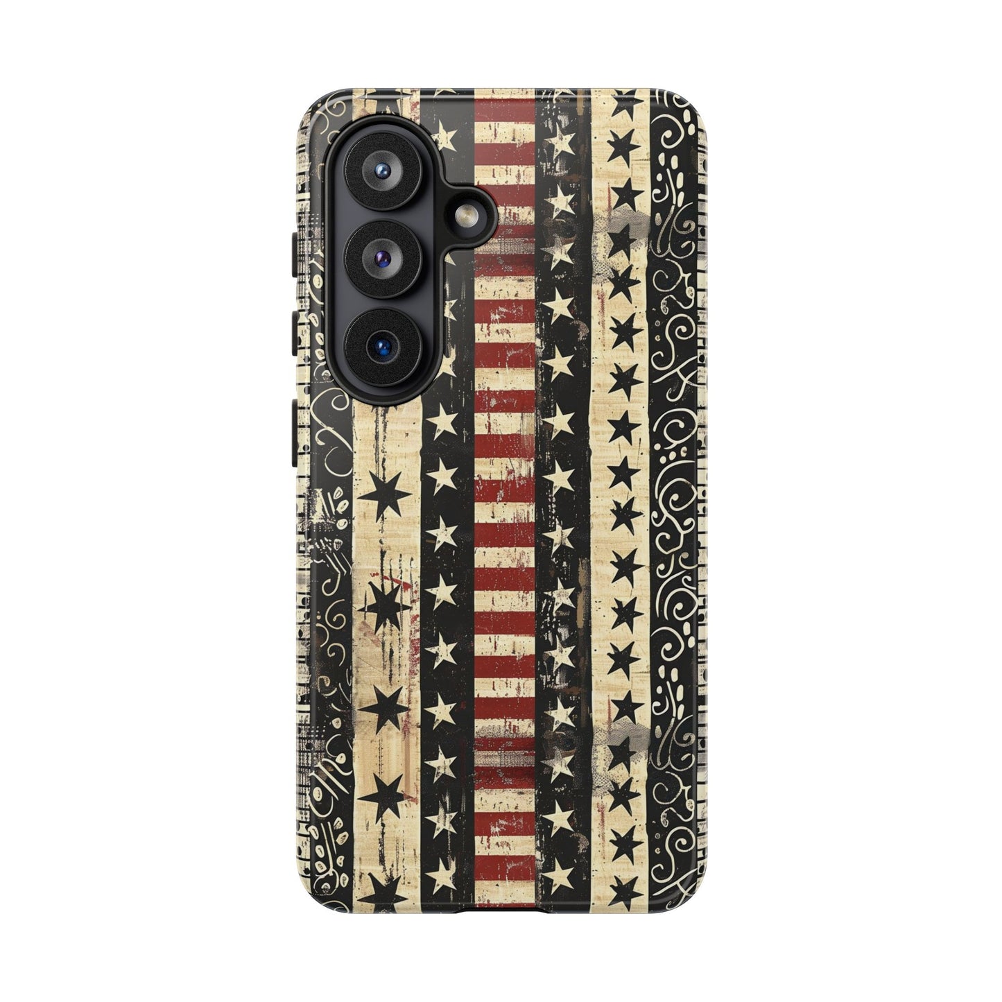 Vintage American Flag Phone Case — Patriotic Tough Case with Distressed Stars & Stripes