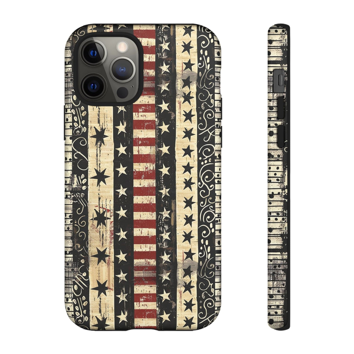 Vintage American Flag Phone Case — Patriotic Tough Case with Distressed Stars & Stripes