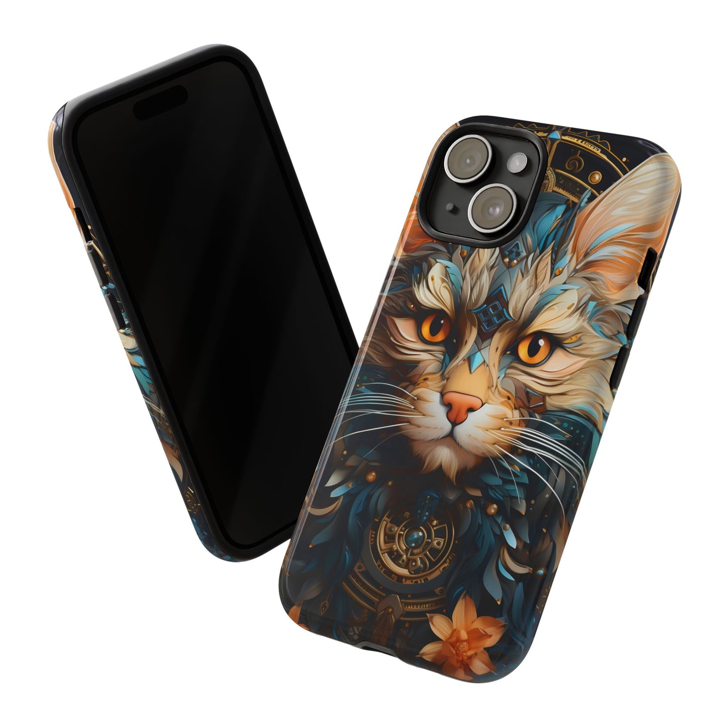 Regal Kitty Tough Phone Case for iPhone, Samsung Galaxy & Google Pixel - Durable, Cat Art, Vibrant Colors, Scratch-Resistant