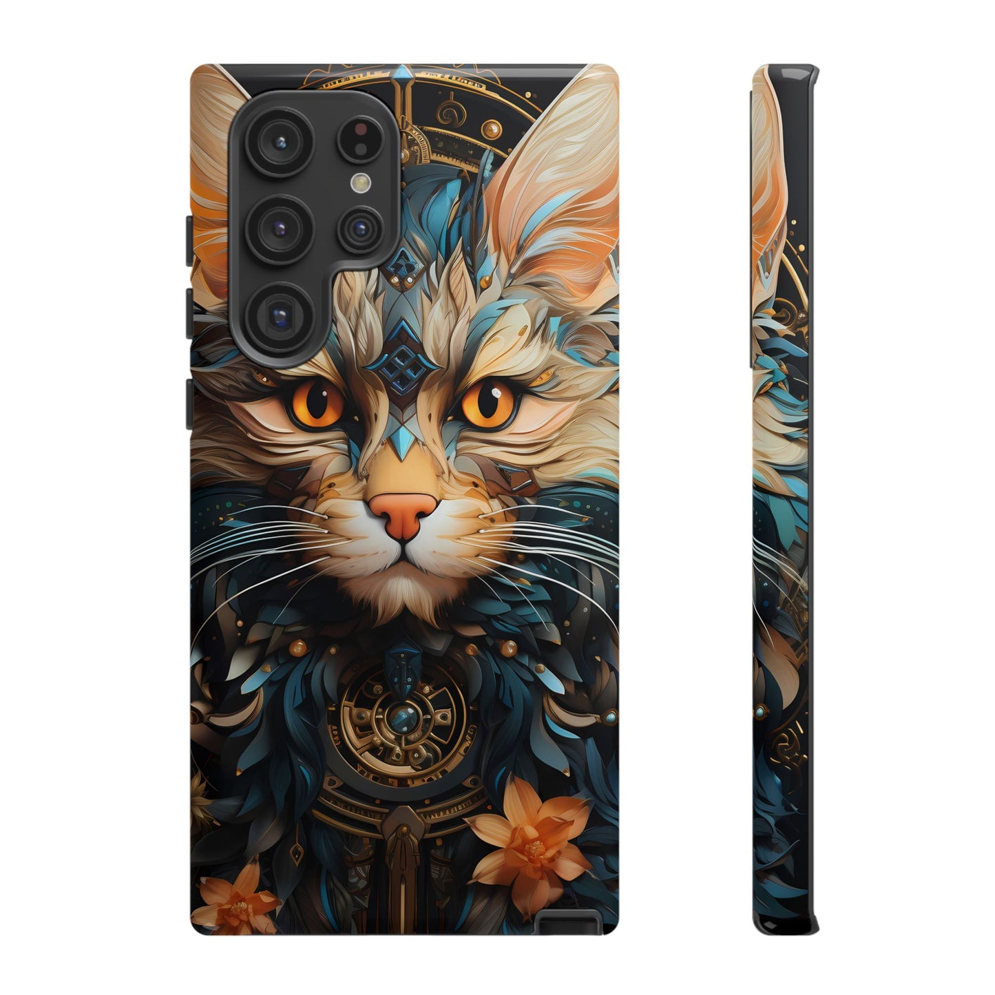 Regal Kitty Tough Phone Case for iPhone, Samsung Galaxy & Google Pixel - Durable, Cat Art, Vibrant Colors, Scratch-Resistant