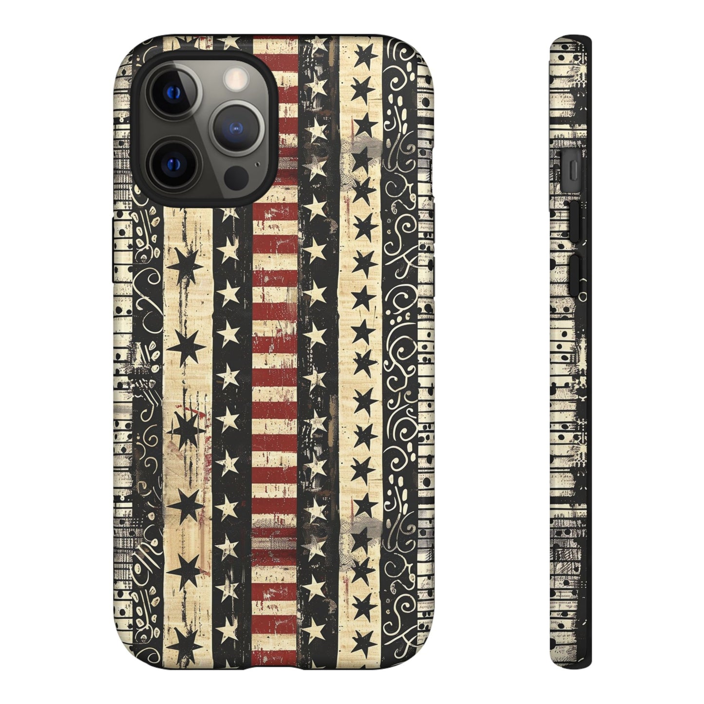 Vintage American Flag Phone Case — Patriotic Tough Case with Distressed Stars & Stripes