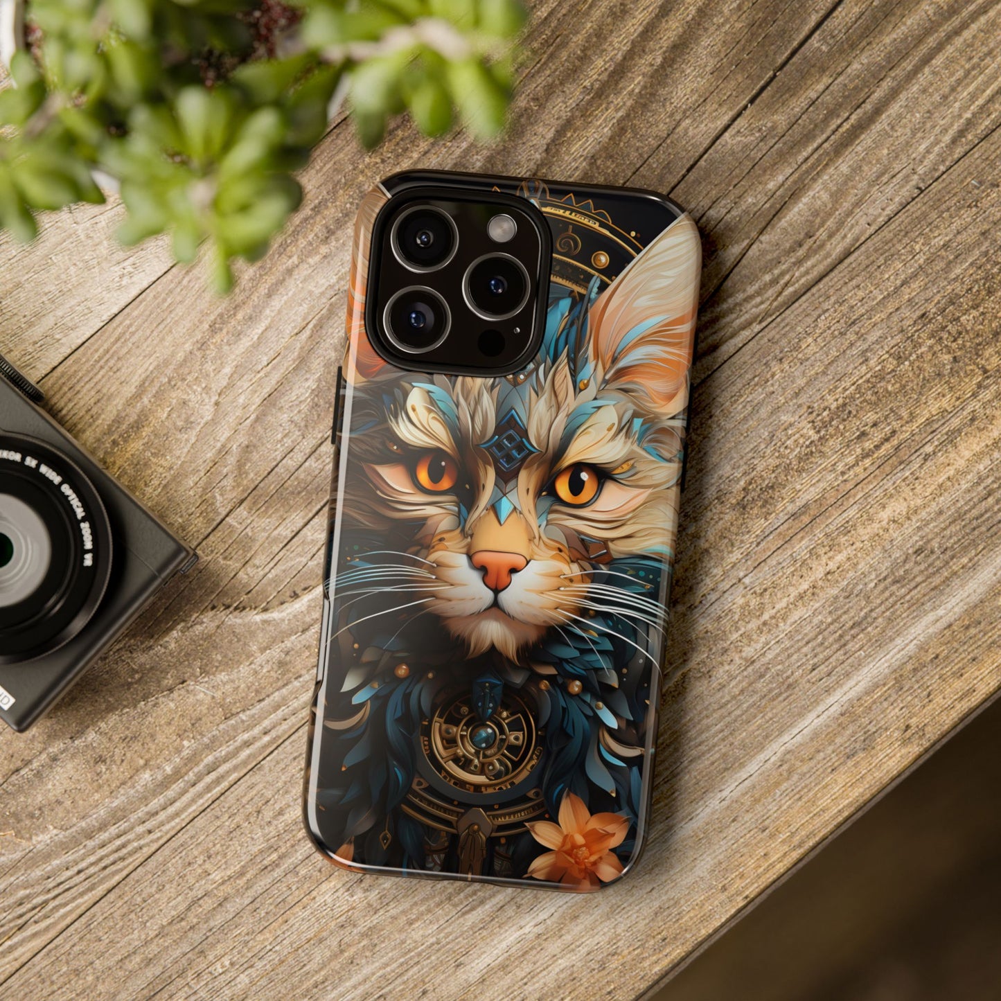 Regal Kitty Tough Phone Case for iPhone, Samsung Galaxy & Google Pixel - Durable, Cat Art, Vibrant Colors, Scratch-Resistant