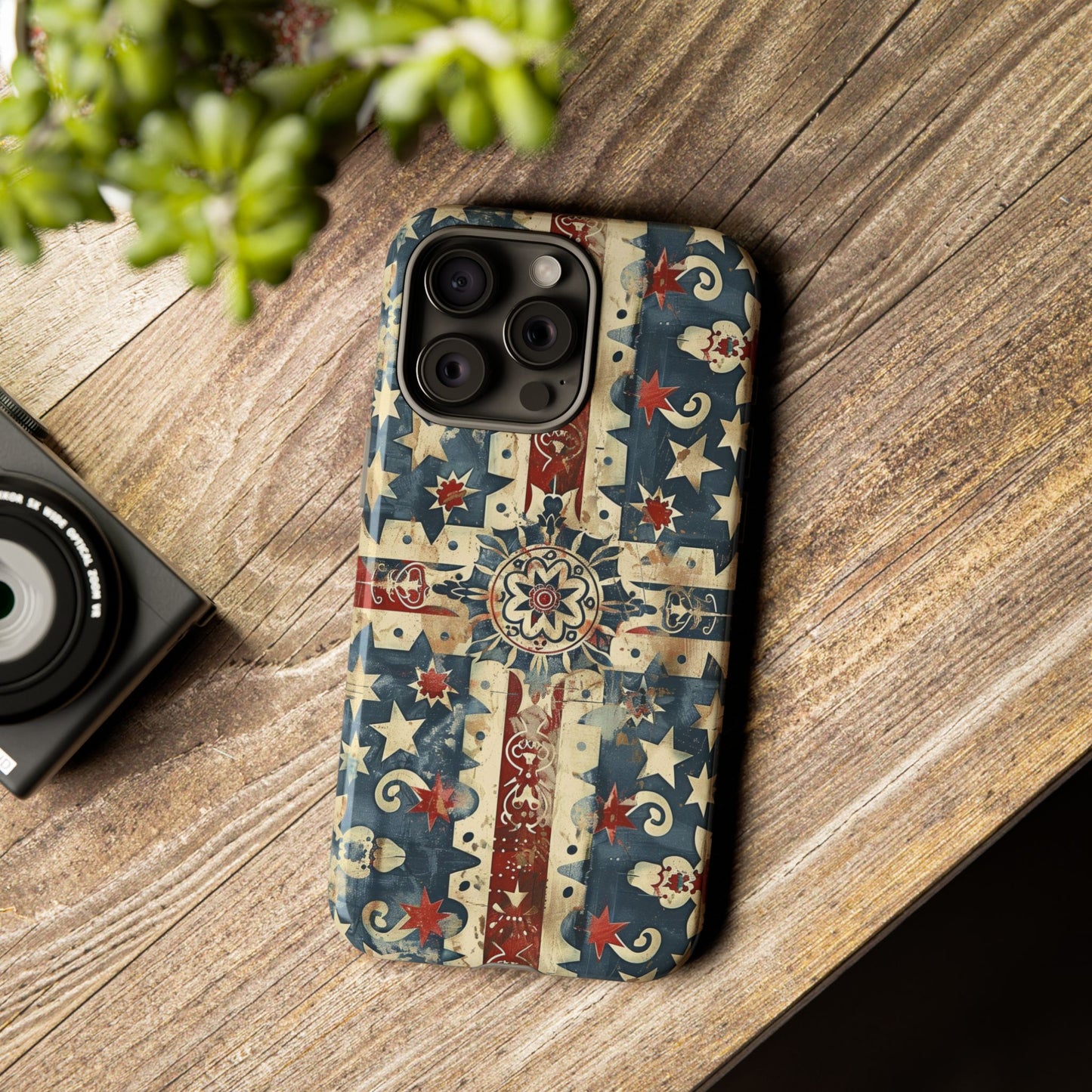 Patriotic Vintage Mandala Phone Case — Tough Protective Cover