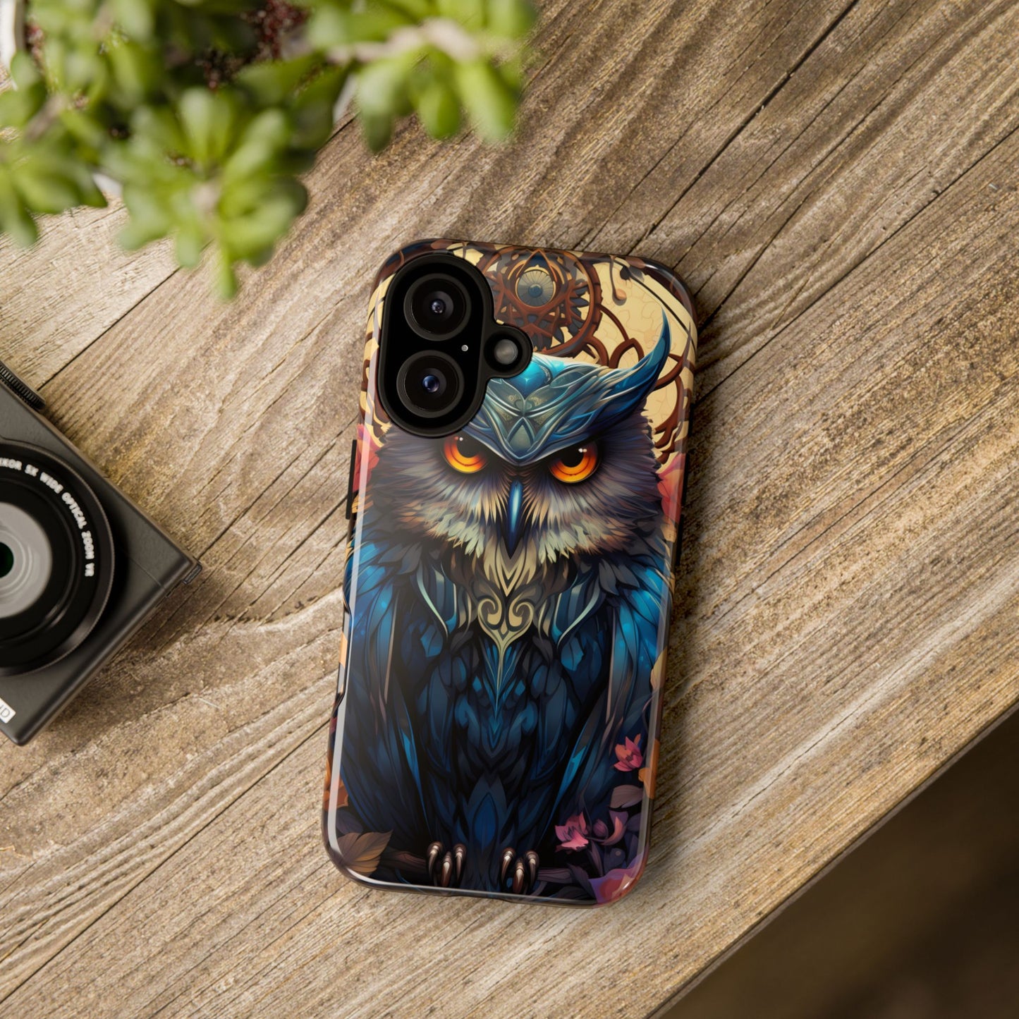 Autumn Owl Tough Phone Case: Unique Artistic Owl Design for iPhone, Samsung Galaxy & Google Pixel – Durable & Original Art