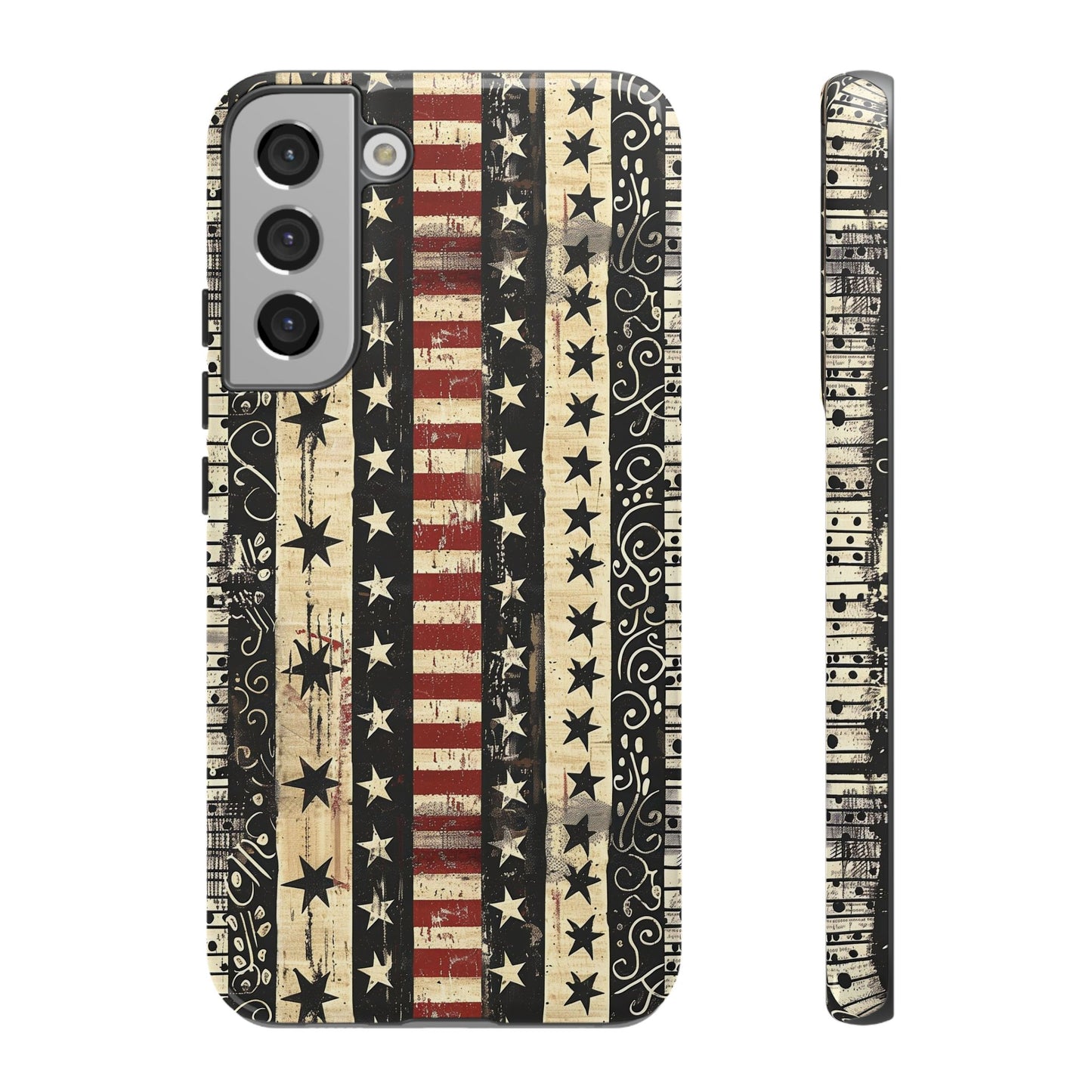 Vintage American Flag Phone Case — Patriotic Tough Case with Distressed Stars & Stripes