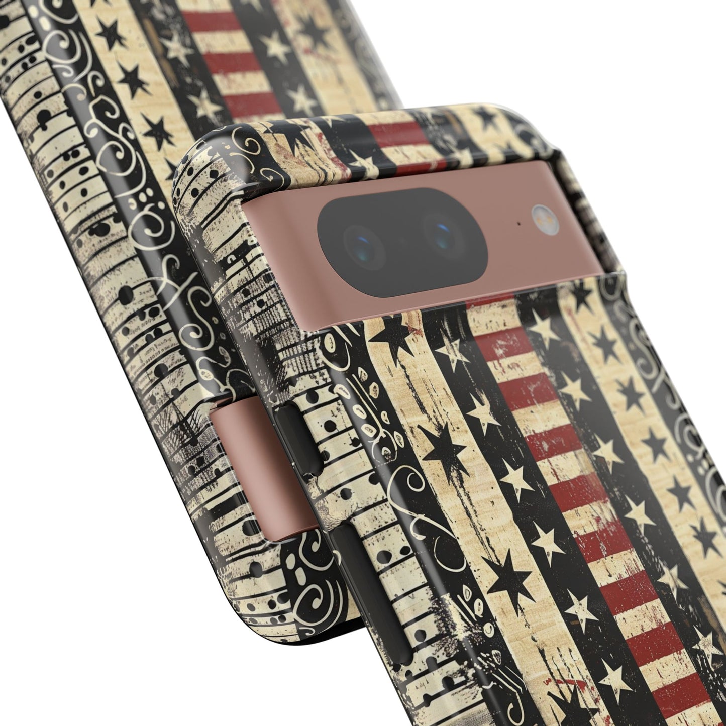 Vintage American Flag Phone Case — Patriotic Tough Case with Distressed Stars & Stripes