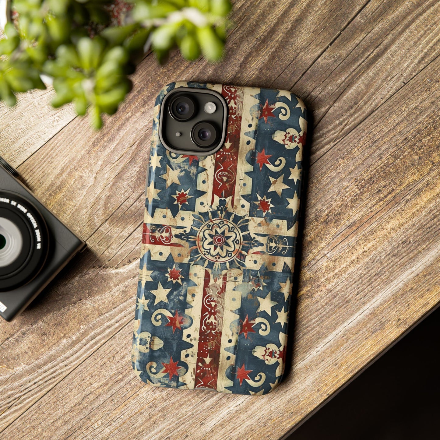 Patriotic Vintage Mandala Phone Case — Tough Protective Cover