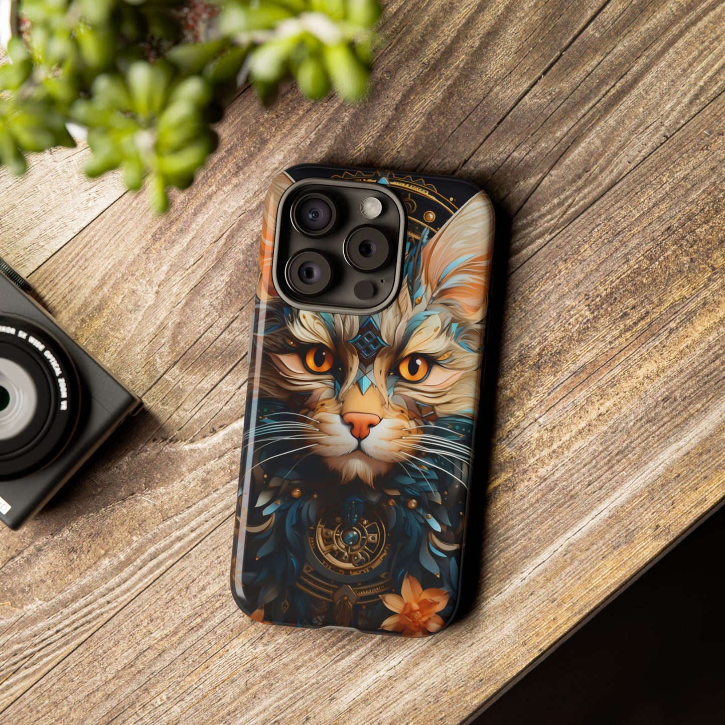 Regal Kitty Tough Phone Case for iPhone, Samsung Galaxy & Google Pixel - Durable, Cat Art, Vibrant Colors, Scratch-Resistant