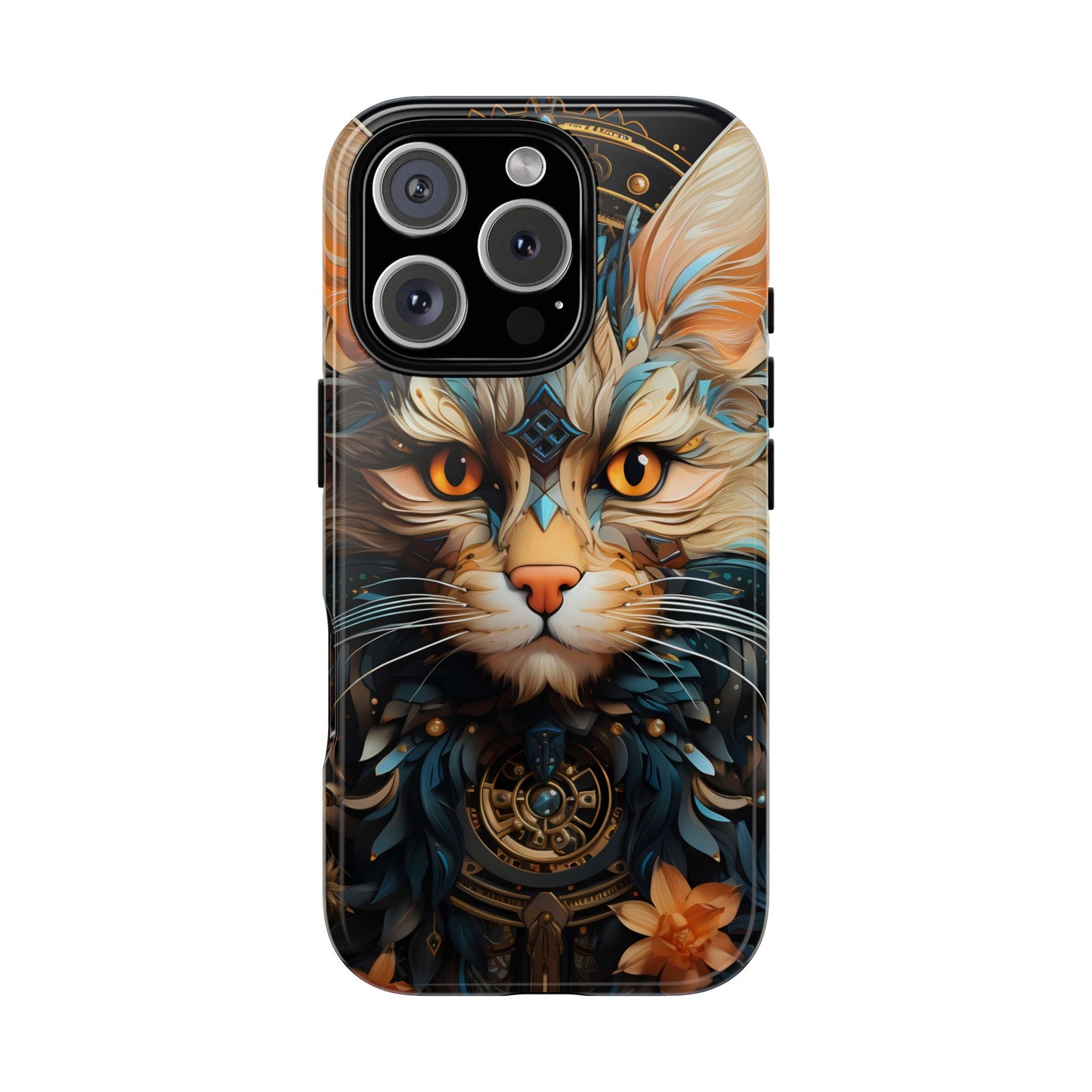 Regal Kitty Tough Phone Case for iPhone, Samsung Galaxy & Google Pixel - Durable, Cat Art, Vibrant Colors, Scratch-Resistant