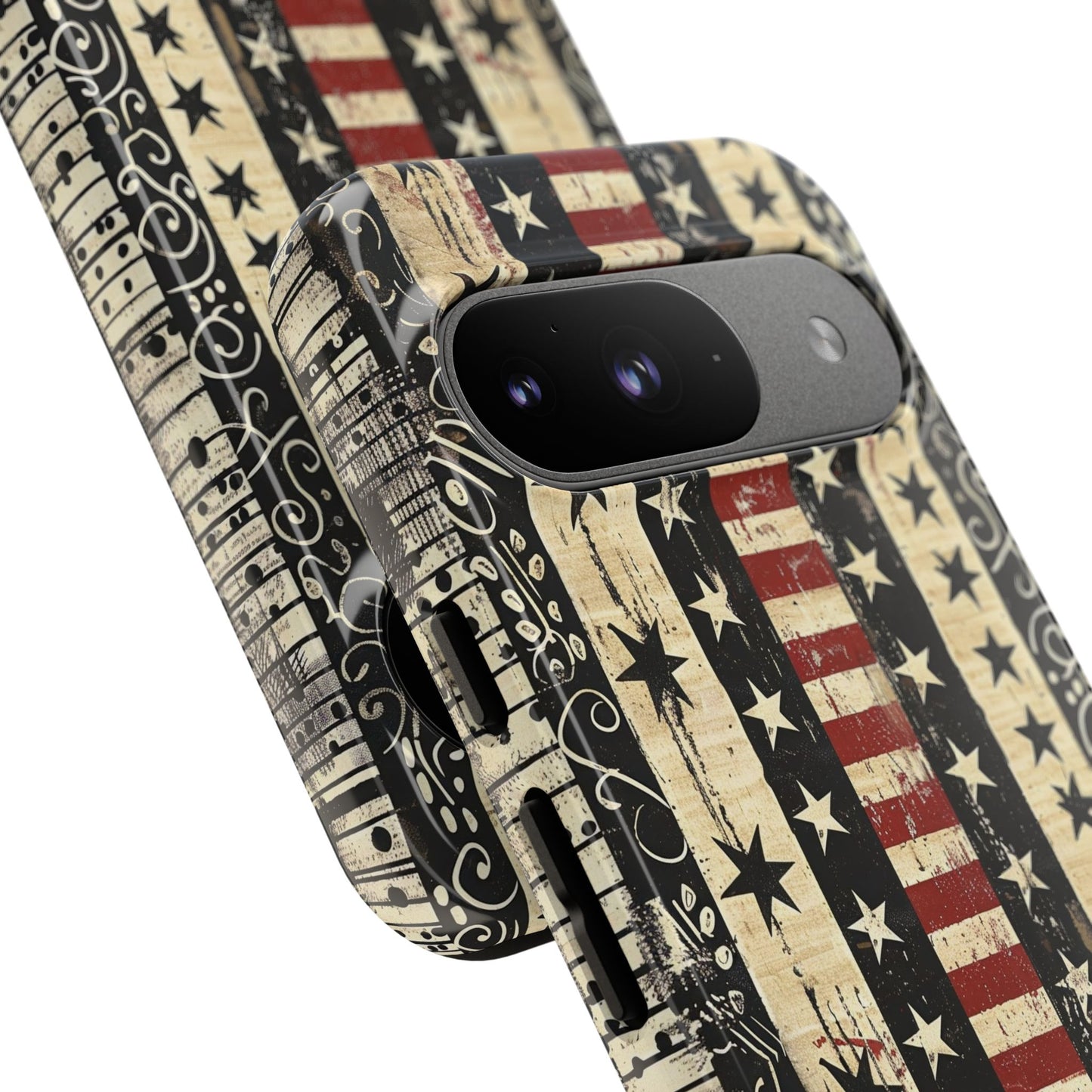 Vintage American Flag Phone Case — Patriotic Tough Case with Distressed Stars & Stripes