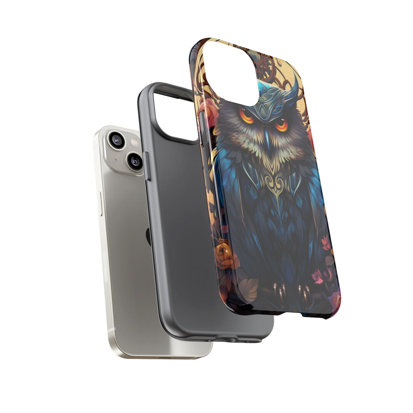 Autumn Owl Tough Phone Case: Unique Artistic Owl Design for iPhone, Samsung Galaxy & Google Pixel – Durable & Original Art