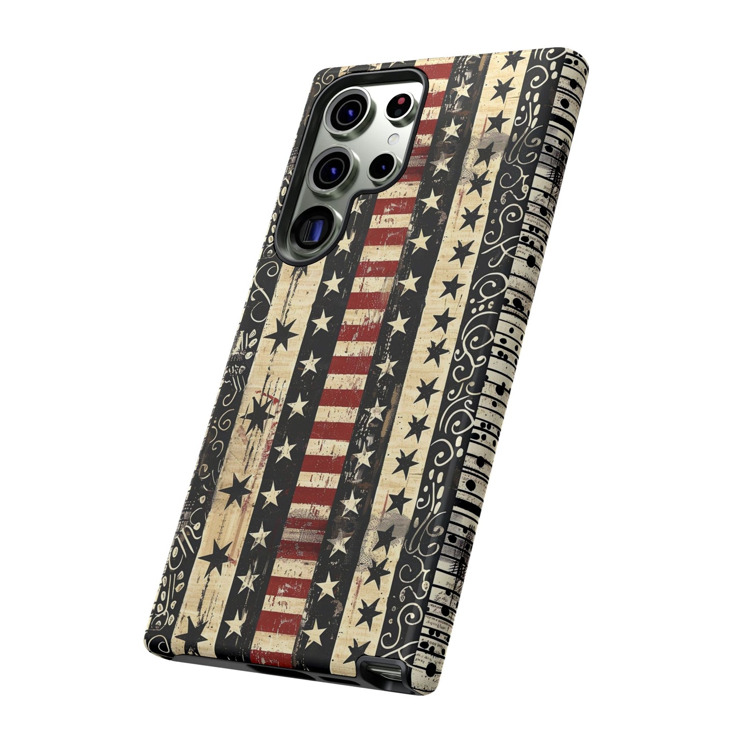 Vintage American Flag Phone Case — Patriotic Tough Case with Distressed Stars & Stripes