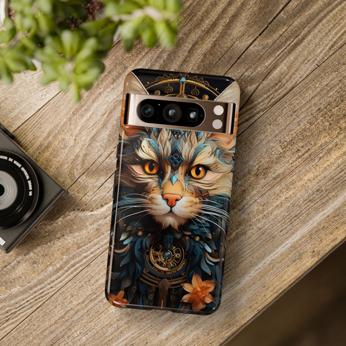 Regal Kitty Tough Phone Case for iPhone, Samsung Galaxy & Google Pixel - Durable, Cat Art, Vibrant Colors, Scratch-Resistant