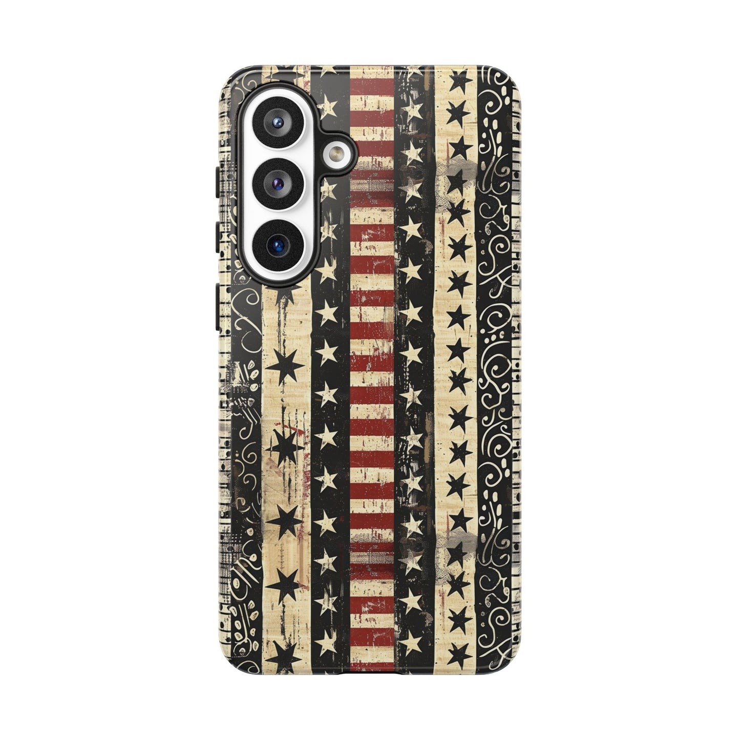 Vintage American Flag Phone Case — Patriotic Tough Case with Distressed Stars & Stripes