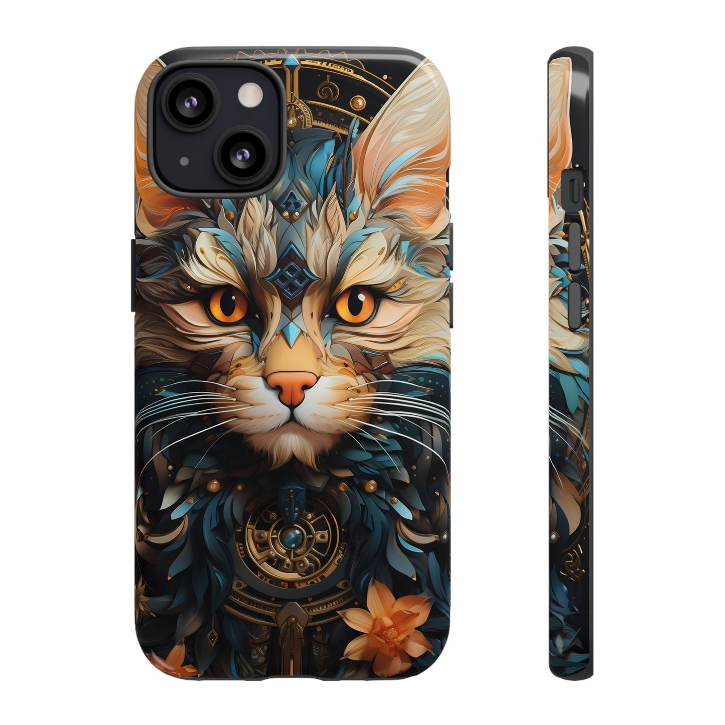 Regal Kitty Tough Phone Case for iPhone, Samsung Galaxy & Google Pixel - Durable, Cat Art, Vibrant Colors, Scratch-Resistant