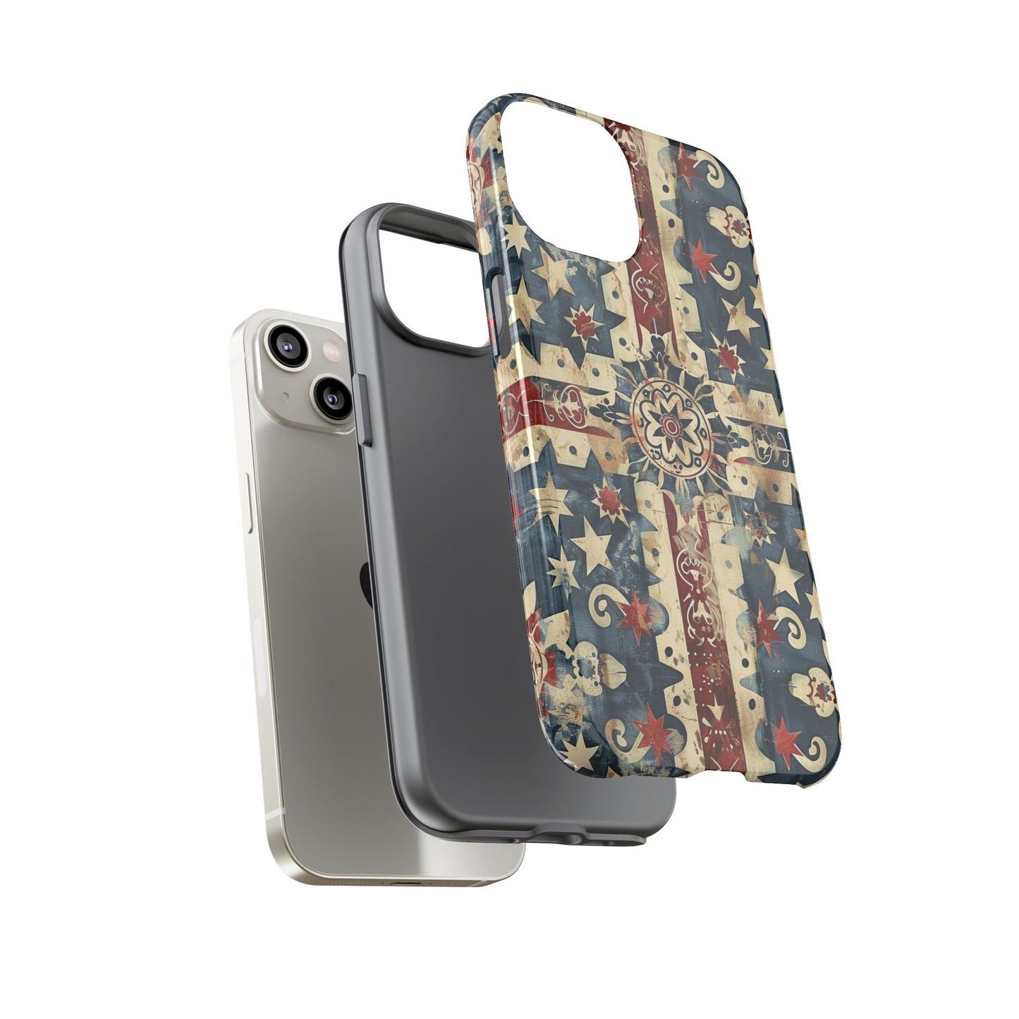 Patriotic Vintage Mandala Phone Case — Tough Protective Cover