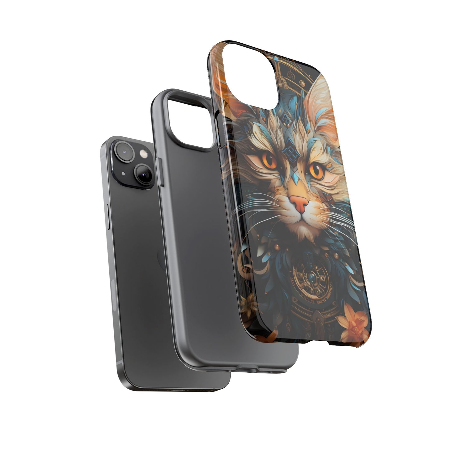 Regal Kitty Tough Phone Case for iPhone, Samsung Galaxy & Google Pixel - Durable, Cat Art, Vibrant Colors, Scratch-Resistant