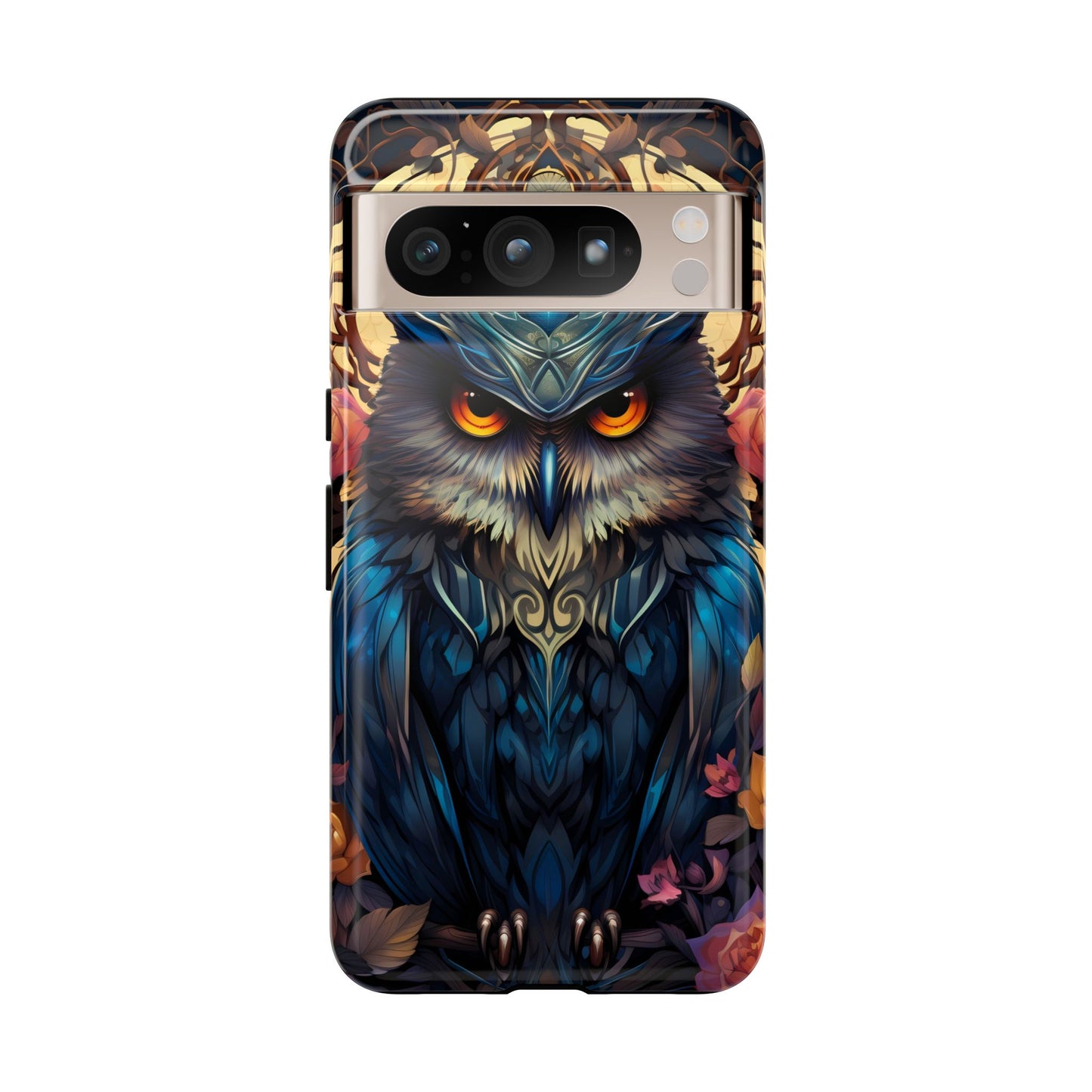 Autumn Owl Tough Phone Case: Unique Artistic Owl Design for iPhone, Samsung Galaxy & Google Pixel – Durable & Original Art