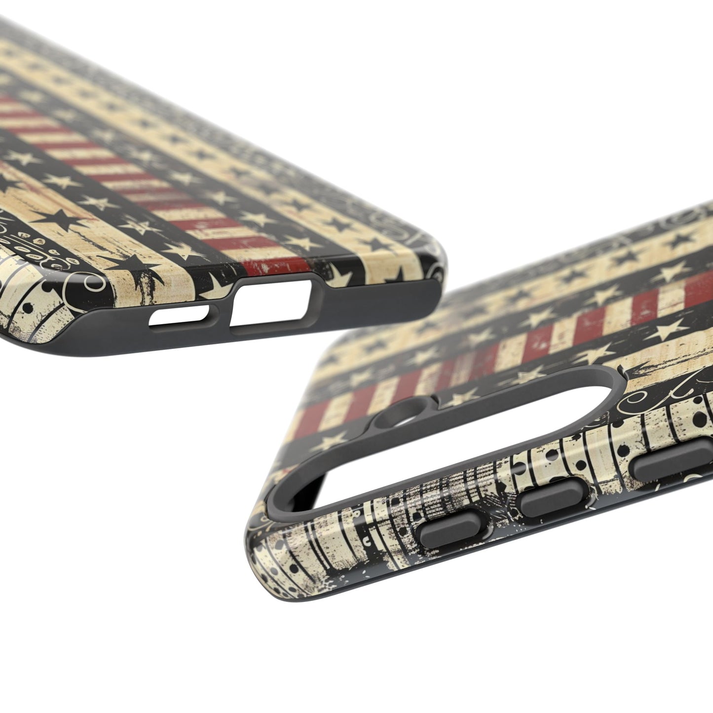 Vintage American Flag Phone Case — Patriotic Tough Case with Distressed Stars & Stripes