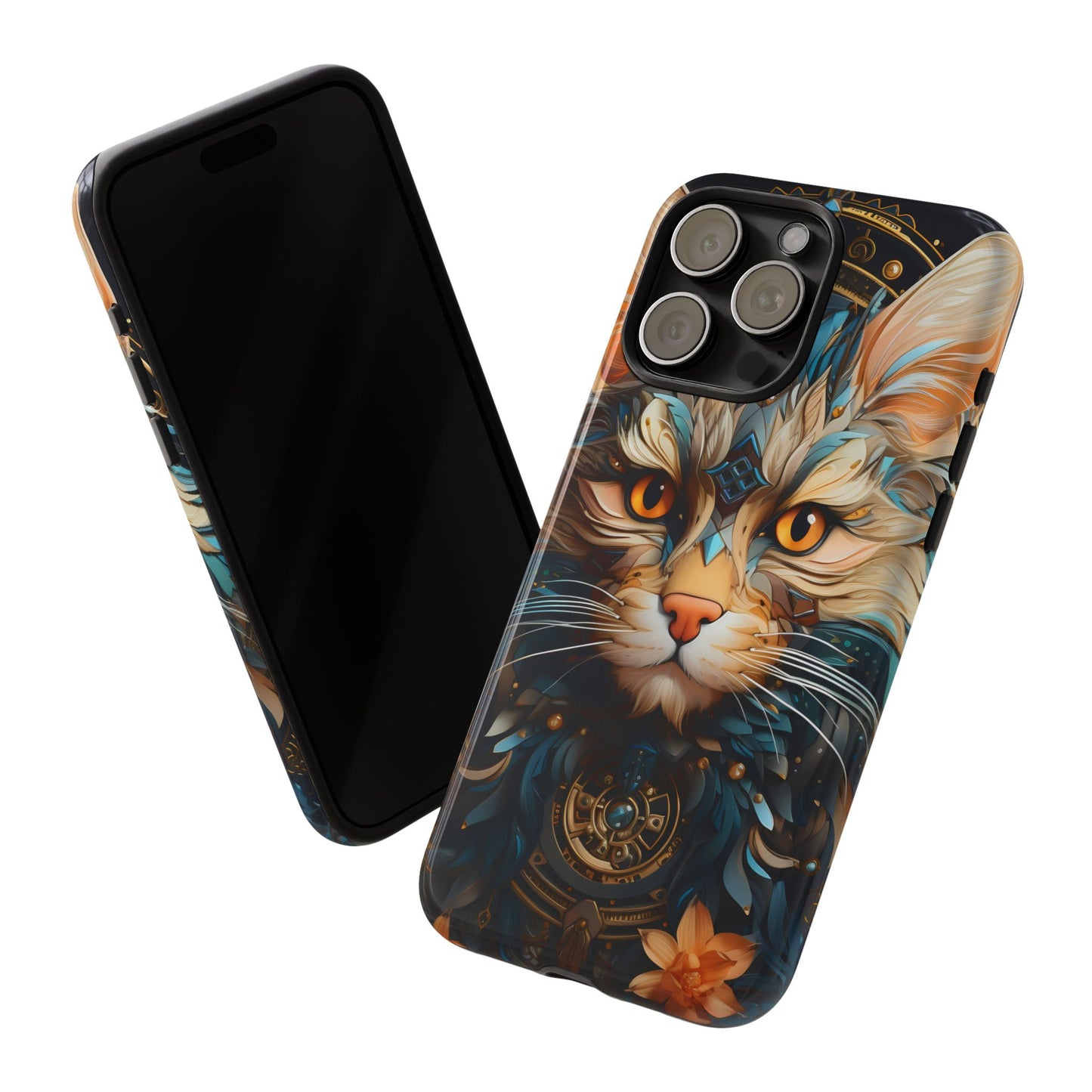 Regal Kitty Tough Phone Case for iPhone, Samsung Galaxy & Google Pixel - Durable, Cat Art, Vibrant Colors, Scratch-Resistant