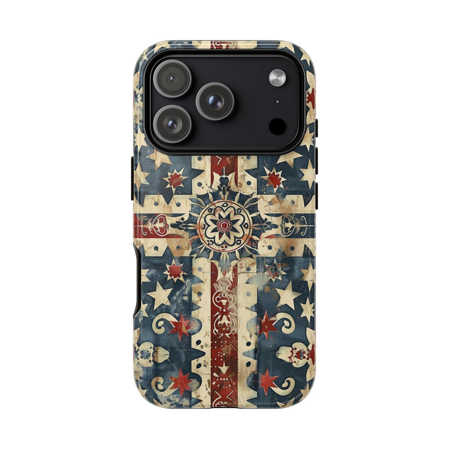 Patriotic Vintage Mandala Phone Case — Tough Protective Cover