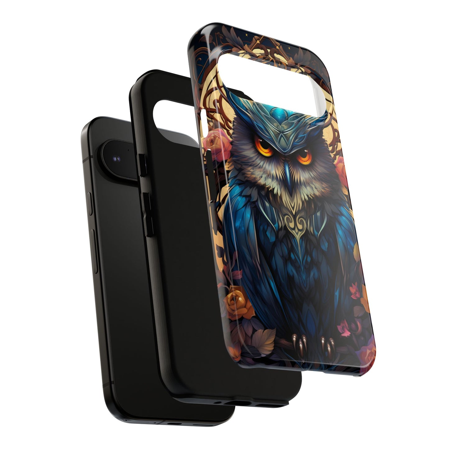 Autumn Owl Tough Phone Case: Unique Artistic Owl Design for iPhone, Samsung Galaxy & Google Pixel – Durable & Original Art