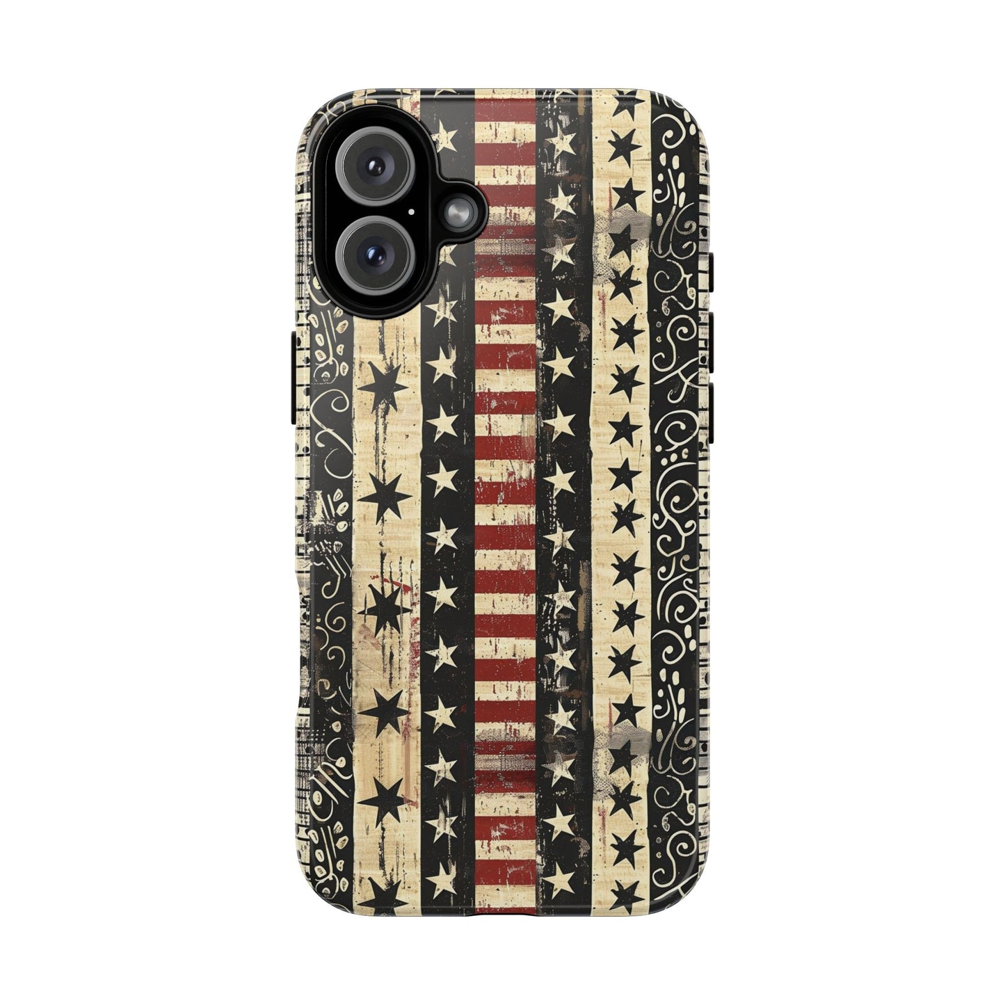 Vintage American Flag Phone Case — Patriotic Tough Case with Distressed Stars & Stripes