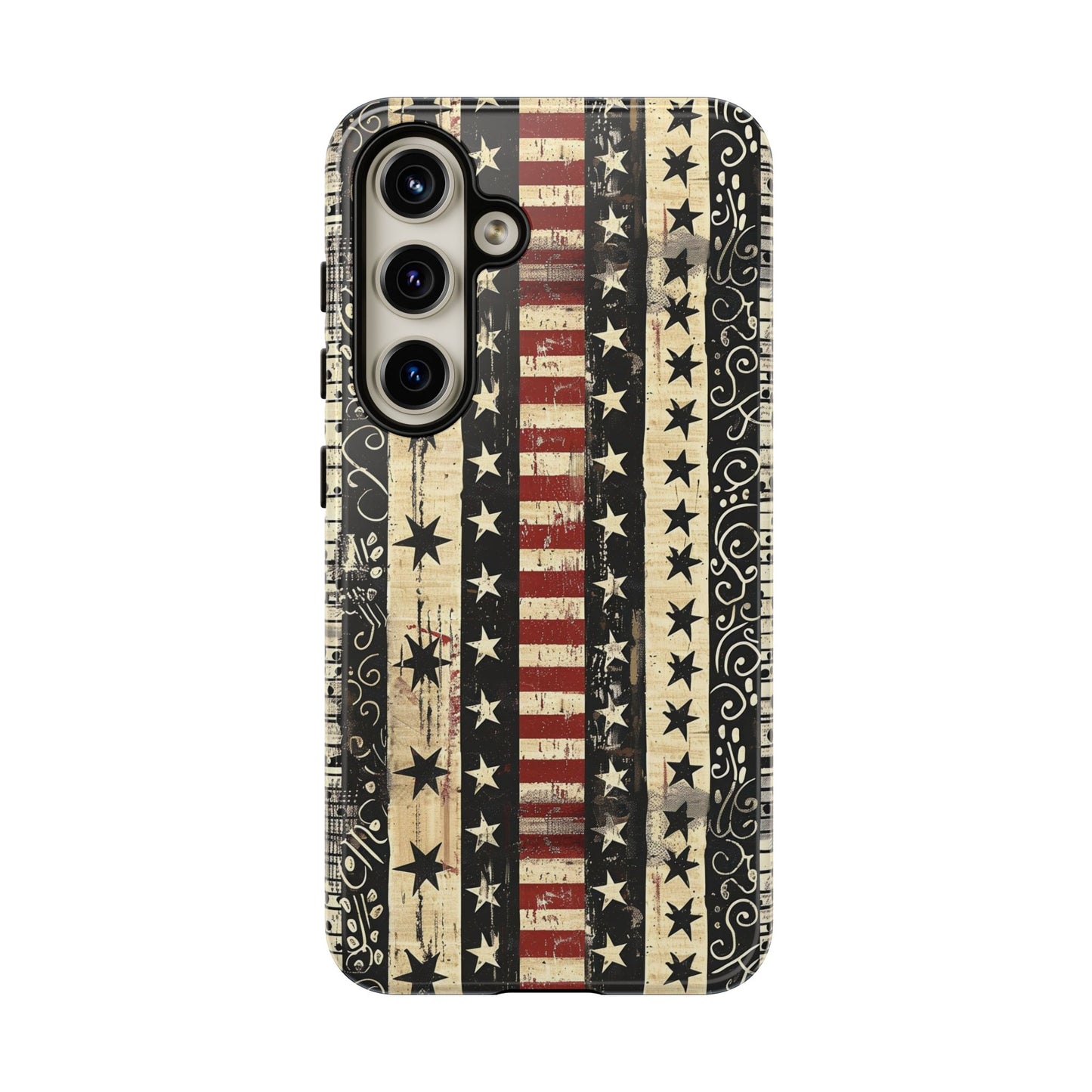 Vintage American Flag Phone Case — Patriotic Tough Case with Distressed Stars & Stripes