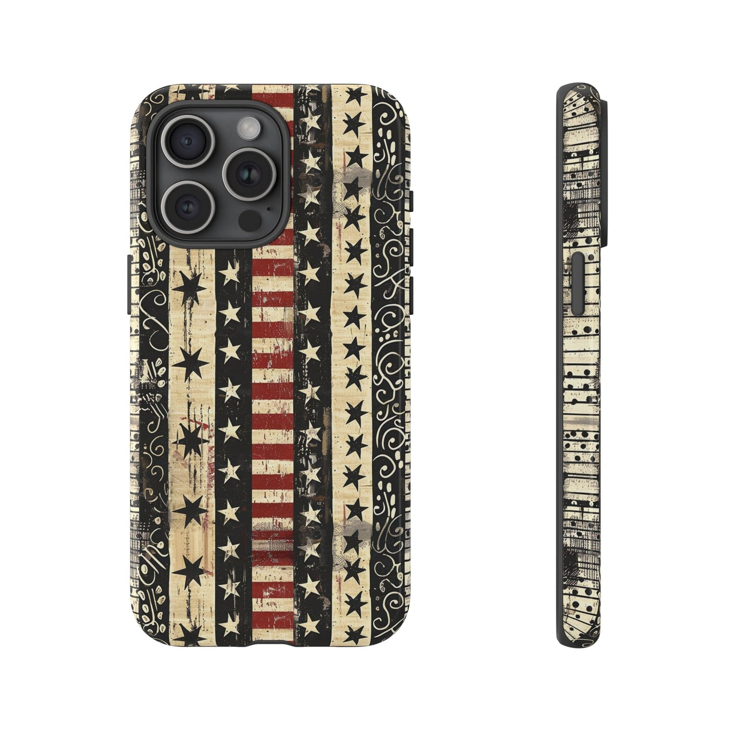 Vintage American Flag Phone Case — Patriotic Tough Case with Distressed Stars & Stripes