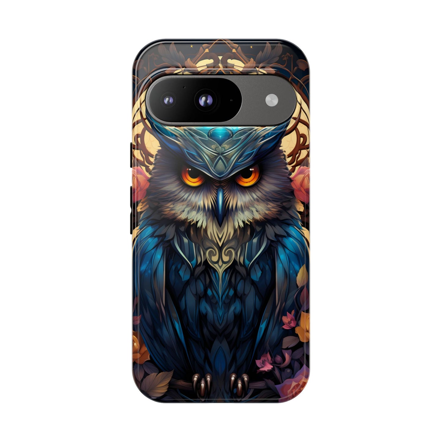 Autumn Owl Tough Phone Case: Unique Artistic Owl Design for iPhone, Samsung Galaxy & Google Pixel – Durable & Original Art